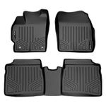 SMARTLINER Custom Fit Floor Mats 2 Row Liner Set Black for 2012-2015 Toyota Prius (No Prius V or C Models)