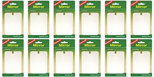 Coghlan's Stainless Steel Mirror Unbreakable Compact Survival Camping (12-Pack)