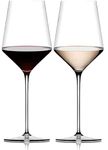 HAPPY BORN Crystal Wine Glasses, Red Wine Glass, Set of 2, 360 ml, Laser Cut Thin Rim, Long Stem, Perfect for Red or White, Ultra-Thin Light Weight for Wine Tasting, Perfect Glass Gifts.