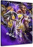 Aimery Kobe Poster Canvas Wall Art Print Mamba Mentality Inspirational Canvas Wall Art Basketball Player Sports Home Decor Motivational Artwork For Home,Office,Gym Wall Decor 16X24Inch - No Framed