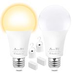 Rechargeable Emergency LED Light Bulb - 2 Pack AmeriTop A19 Battery LED Bulbs for Power Outage Camping Outdoor Activity Hurricane 850 Lm 9W 60W Equivalent E26 Base Lighting Bulb (3000K Warm White)