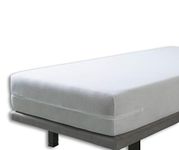 Velfont - Mattress Encasement 90x190/200 cm Single Size | Breathable | 100% Terry Towelling Cotton | Zipped Mattress