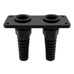 ISURE MARINE PG16 Cable Gland with Anodized Aluminum Base Antirust Anti-corrosive Waterproof IP68 Nylon Joint Adjustable Locknut for 8-14mm Wire Thread Integrated Two Cable Gland