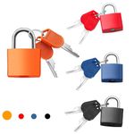 4 Pcs Luggage Locks and Mini Suitcase Travel Locks, Backpack Pad Small Lock Multicolor Padlocks， Locks with Keys for Luggage Bags,Suitcase,Lockers,Laptop Bag,Toolbox Lockerlock