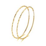 POPLYKE 925 Sterling Silver Gold Circle Endless Hoop Earrings for Women 50mm