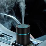 Car Diffuser USB Aromatherapy Essential Oil Diffuser, Cool Mist Humidifier Ultrasonic Oil Diffuser Portable for Car Home Office Bedroom Yoga (Black)