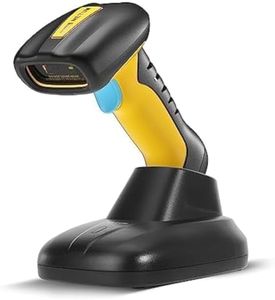 NETUM Bluetooth Barcode Scanner with Charging Dock Upgraded QR Industrial, Wireless 2D 1D Bar Code Reader 2600mAh Drop Protection Shock Dust Proof Hands Free for Windows Mac Android iOS (NT-1200)