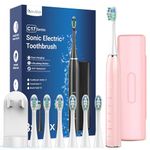 Electric Toothbrush for Adults and Kids - Sonic Electric Toothbrushes Rechargeable Electric Toothbrushes with 6 Brush Heads, 5 Cleaning Modes, Travel Case