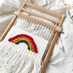 Asia international Weaving Loom Kit, 15.2" H x 9.85" W Wooden Tapestry Looms, Warp ​Frame ​Loom Heddle Bar for Weave Board Weaver Tapestry Kids Beginner