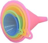 ASPIRE UK® Funnel Kitchen Rainbow Colours Funnel Set - 5 Pieces Cooking Funnel (67, 83, 98,110 and 125 mm) Funnel for Kitchen