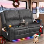MOSGAT Loveseat Recliner Sofa, Powe