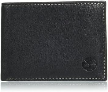 Timberland Men's Leather Passcase Security RFID Wallet, Black, One Size