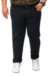 eneroo Men's Plus Size Stretchable Black Jeans (Size 50)