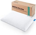 NOFFA Thin Pillow for Sleeping Adult, 2.4" Extra Slim Flat Pillow for Stomach Sleepers, Memory Foam Bed Pillow, Low Profile Design Standard Size