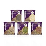 Amazon Brand - Vedaka Raw Seeds Combo | 500g | 100 g each - Watermelon Seeds, Chia Seeds, Pumpkin Seeds, Flax Seeds, Sunflower Seeds