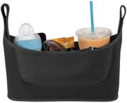 Universal Stroller Organizer with Cup Holder Detachable Phone Bag and Shoulder Strap,Stroller Bag Caddy Organizer Accessories Fits for Uppababy, Baby Jogger, Doona, Nuna Strollers