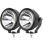 2Pcs 4 Inch Round LED Pods Work Light for Off Road Trucks 4WD SUV Boat Auto Driving Fog Spot Lights LED Working Lamp 12V 24V White