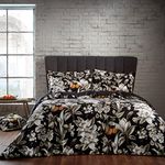 Edinburgh Weavers EW Lavish Duvet Cover Set, Noir, Double