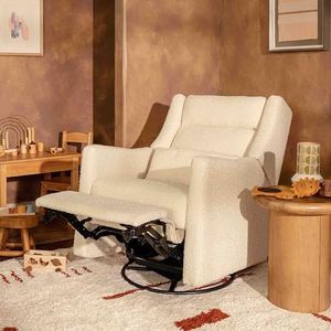 Babyletto Kiwi Plus Electric Power Recliner Chair for Adults with Headrest & USB Ports - Water & Stain Resistant Nursery Glider Rocking Chair - GREENGUARD Gold Certified 270° Swivel Glider Recliner