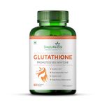 Simply Herbal L Glutathione 1000mg Capsules With Vitamin C & E for Immune Support, Healthy Radiant Skin Glowing, Antioxidant Support, Grape Seed Extract & Biotin - 60 Veg Capsules