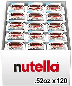 Nutella Chocolate Hazelnut Spread, Single Serve Mini Cups, Perfect Topping for Pancakes, .52 Oz Each, 120 Count