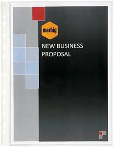 Marbig(R) 25109 Sheet Protectors Medium Weight A4 Box 100