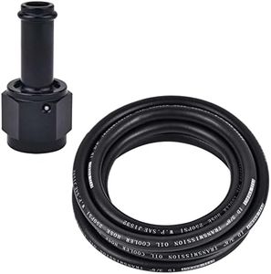 EVIL ENERGY 3/8" Transmission Oil Cooler Hose 5FT 250PSI SAE J1532 Bundle with 6AN Female to 3/8 Barb Swivel Fitting Straight