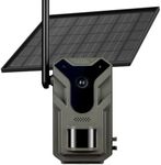 Hwishare 4G LTE Solar Trail Camera – No-Glow Night Vision, Live Feed & Two-Way Audio for Wildlife Monitoring