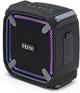 iHome Waterproof Bluetooth Speaker with Color Changing Lights, iP67 Certified Portable Speaker Ideal for The Pool, Beach, Hiking, Kayaking (IBT371BGC)