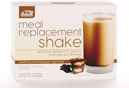 AdvoCare Meal Replacement Shake - Convenient, Delicious Shake Mix with Vitamins, Fiber & Protein - Contains Whey Protein, Oat Fiber, Biotin & More - Chocolate Peanut Butter, 14 Pouches