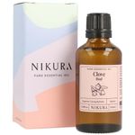 Nikura Clove Essential Oil for Toothache & Pain Relief - 50ml | 100% Pure Natural Clove Bud Oil | Perfect for Aromatherapy, Diffuser for Home | Great for Self Care, Cleaning | Vegan & UK Made