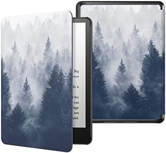 MoKo Case for 6.8" Kindle Paperwhite (11th Generation-2021) and Kindle Paperwhite Signature Edition, Light Shell Cover with Auto Wake/Sleep for Kindle Paperwhite 2021 E-Reader, Gray Forest