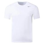 Nike Mens Team Legend Short Sleeve Crew T-Shirt, White, Medium