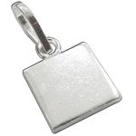 Karizma Jewels 999 Pure Solid Silver Square Piece (Chokor) Pendant for Astrology and lal kitab remedy