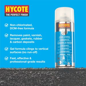 Hycote Paint Stripper Aerosol 400ml – Gel, Non-Chlorinated, Multi-Surface