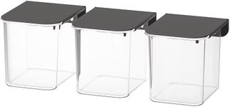 IKEA Skadis Container with Lid Gray / 3 Pack 803.469.22