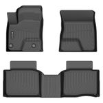 Findway F100 3D Car Floor Mat/Liner (TPE Rubber) Compatible with Mitsubishi Outlander PHEV 2023-2024, All Weather, Laser Scanned, Great Coverage. for 1st & 2nd Row - Black