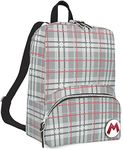 Controller Gear Super Mario - Mario Plaid - Small Backpack for Women, Girl's Cute Mini Bookbag Purse, Travel Bag for Nintendo Switch Console & Accessories - Nintendo Switch