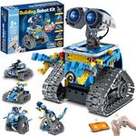 VEPOWER 5in1 STEM Robot Building Set for Kids, Remote & App Controlled Robotics Educational Coding Creator Technic Toys, Creative Gifts for Boys Girls Aged 6 7 8-13 (488 Pieces)