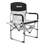 KingCamp Directors Chair Folding Camping Chairs for Adults with Side Table 23in Wide Seat for Garden Picnic Outdoor Supports up to 300LBS