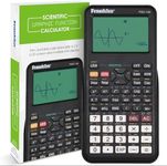 Franklin Scientific Graphing Calculator with 3 Operating Modes - Scientific Calculator Includes 20 Built-in graphs - Ideal for Beginner and Advanced Courses with Protective Cover - Black