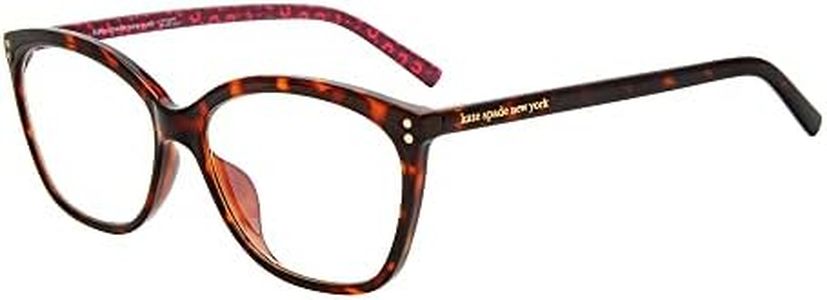 Kate Spade New York Women's Kate Spade Female Optical Style Milena Cat Eye Reading Glasses, Havana/Demo Lens, 55mm, 15mm