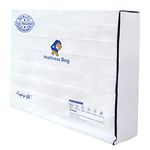 Mattress Bags for Moving and Storage,6 Mil Zippered Mattress Bag Queen Size,Extra Thick Tear & Puncture Resistance,Mattress Moving Supplies