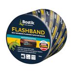 Bostik Flashband Self Adhesive Flashing Tape for Roofs, Provides an Instant Watertight Seal, Colour: Grey, 100mm x 10m