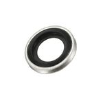 sourcing map Bonded Sealing Washers M10 15.8x10.7x2mm Carbon Steel Nitrile Rubber Gasket, Pack of 12