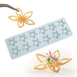 TUKE Tuille Mold Flower Chocolate Silicone Mold 3D Hollow Fondant Mold Cake Topper Hollow Silicone Mold Candy Mold Lace Mat for Cake Decorating Chocolate Fondant Tuille (Flower J_9.84x3.2x0.12inch)
