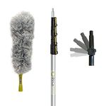 DOCAZOO Dusters - Feather Telescopic Dusters/Cobweb Duster/Ceiling Fan Duster/Cleaning Attachments (Feather Duster and 7-30ft Extension Pole)