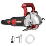 VEVOR 4800W Wall Chaser 42 mm Cutting Width,Wall Groove Cutting Machine 41MM Cutting Depth,Wall Slotting Machine with 5 Saw Blades 5" Diameter 6200r/Min,One-time Forming Dustless, Red