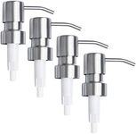 Bathroom Countertop Soap Dispensers (Brushed Nickel, 4 Pack)