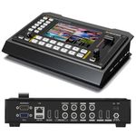 AVMATRIX Shark S6 5 inch Screen Multi-Camera Video switcher, SDI/HDMI Inputs, USB and SD Card Record, Ethernet and USB Outputs for Real Time Live Streaming, Convenient PTZ Control